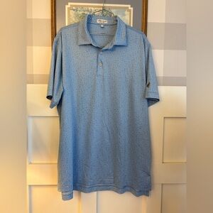 Peter Millar Light Blue Polo Shirt Size Large